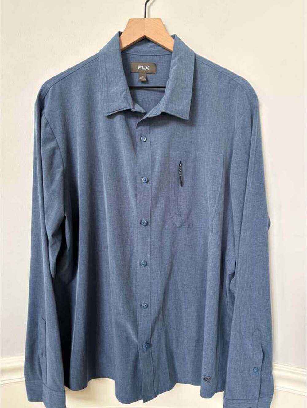 FLX Men's Long Sleeve Button-Down Shirt